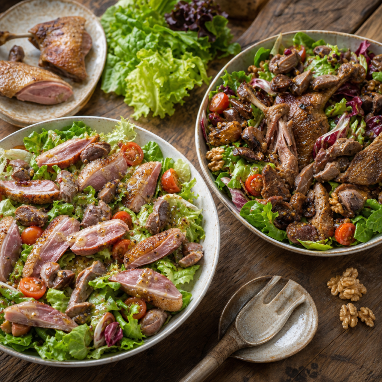 Les différences entre salade landaise et périgourdine