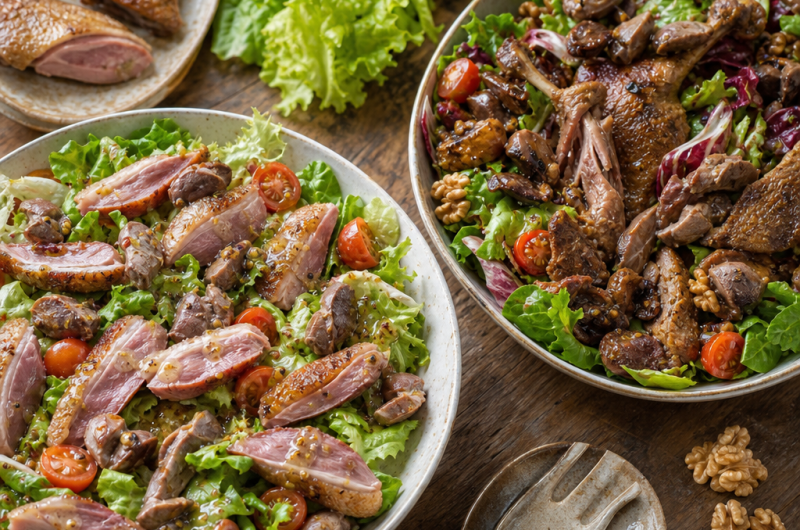 Les différences entre salade landaise et périgourdine